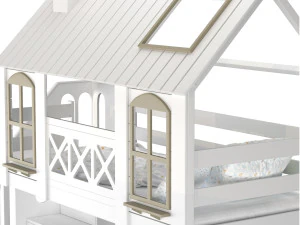 Childrens bed loft house Asnen - with ladder chest of drawers 3D Model