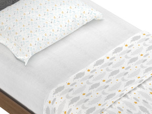 Wes Twin Upholstered Wood Bed 3D Model