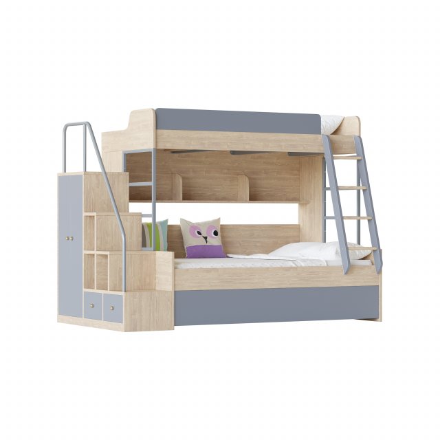 Bunk Bed Model 3D .c4d .max .obj .3ds .fbx .stl .blend 