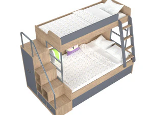 二段ベッド 3Dモデル
