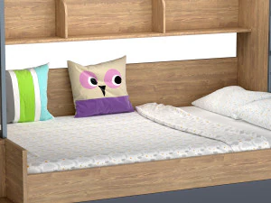 二段ベッド 3Dモデル