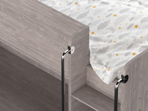 Horizon King Single Loft Bed with Shelves 3D Модель