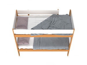 Irvine Single-Over-Double Rubberwood Bunk Bed 3D-Modell