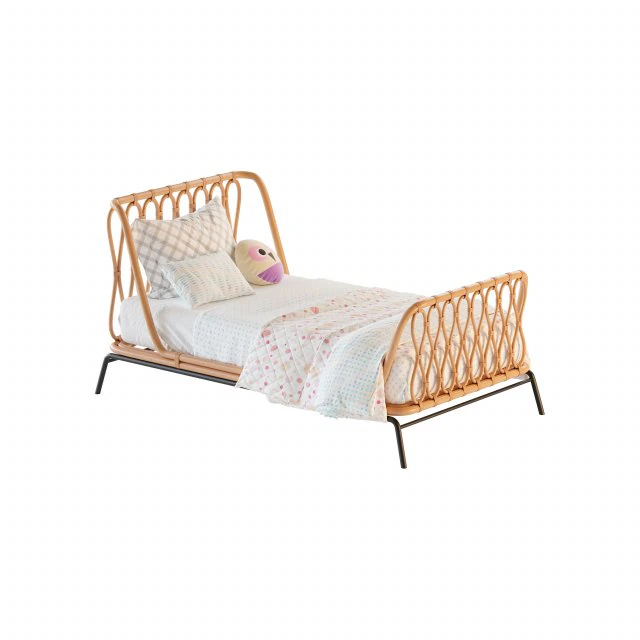 Cama de solteiro infantil em vime Modelo 3D .c4d .max .obj .3ds .fbx .stl .blend 