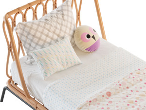 Rattan Kids Twin Bed 3D मॉडल