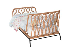 Rattan Kids Twin Bed 3D मॉडल