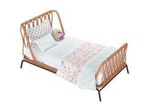 Rattan Kids Twin Bed 3D मॉडल