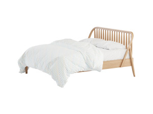 Bodie Oak Wood Spindle Kids Queen Bed Model 3D