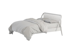 Bodie Oak Wood Spindle Kids Queen Bed Model 3D