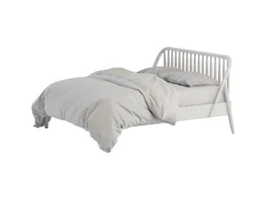 Bodie Oak Wood Spindle Kids Queen Bed 3D Model