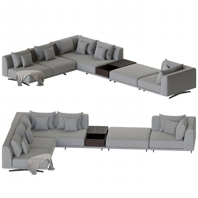 Endless sofa 2 Modello 3D .c4d .max .obj .3ds .fbx .stl .blend 
