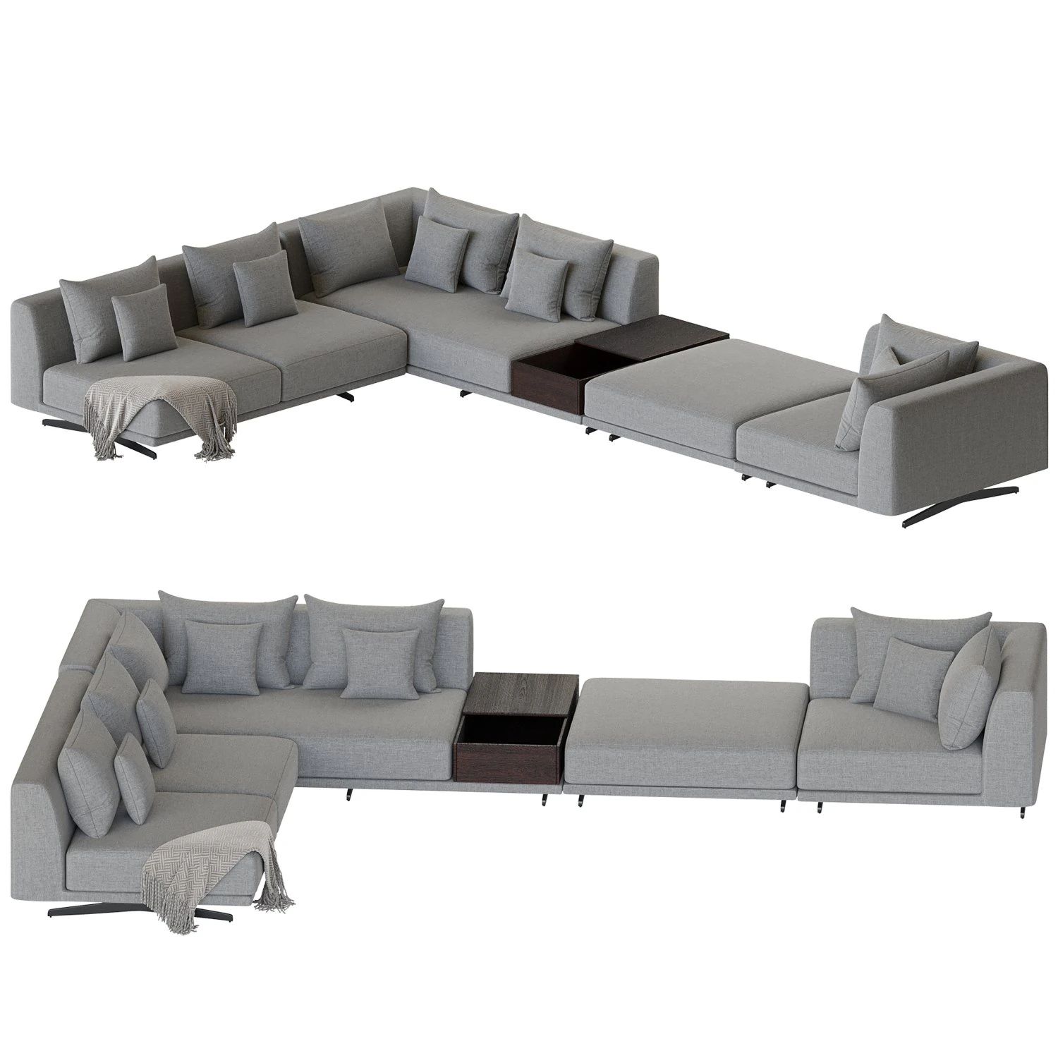 Endless sofa 2 3D Model .c4d .max .obj .3ds .fbx .stl .blend 
