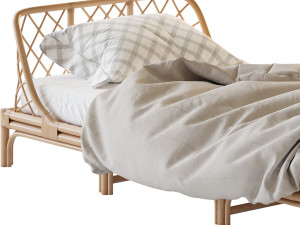 Katsuki Rattan Bed 3D मॉडल