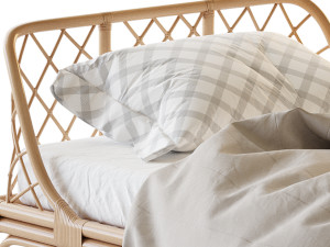 Katsuki Rattan Bed 3D मॉडल