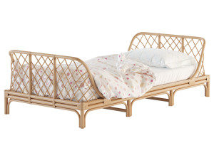 Katsuki Rattan Bed 3D मॉडल