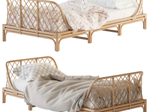 Katsuki Rattan Bed 3D मॉडल
