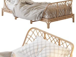 Katsuki Rattan Bed 3D मॉडल