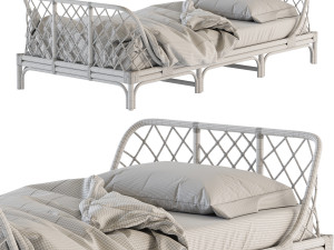 Katsuki Rattan Bed 3D मॉडल