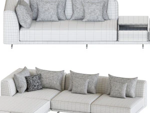 Sof&aacute; sem fim 3 Modelo 3D