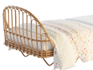 Malu Vintage Rattan Bed 3D Model