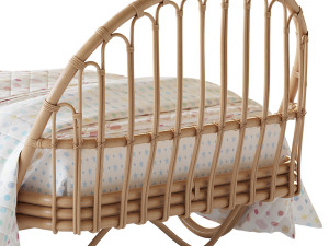 Malu Vintage Rattan Bed 3Dモデル