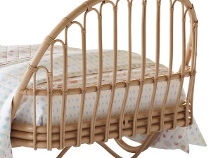 Malu Vintage Rattan Bed 3D Model