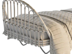 Malu Vintage Rattan Bed 3D Model