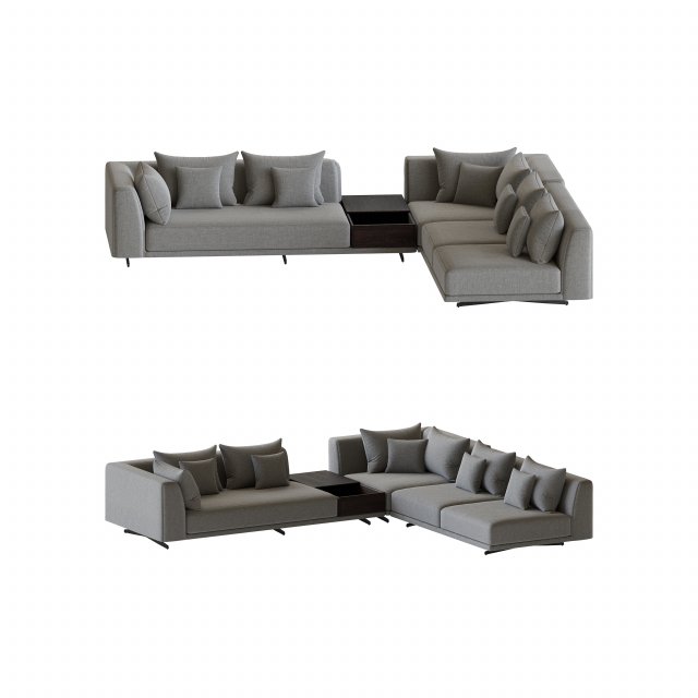 Endless sofa 4 3D 模型 .c4d .max .obj .3ds .fbx .stl .blend 