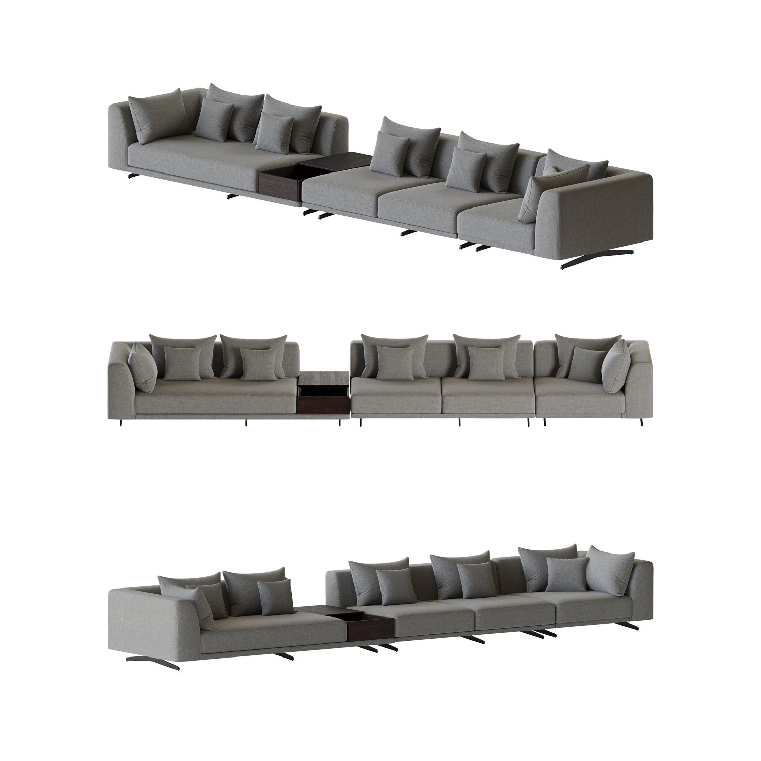 Endless Sofa 5 3D Model .c4d .max .obj .3ds .fbx .stl .blend 