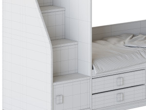 Bed Legend D606 bunk 3Dモデル