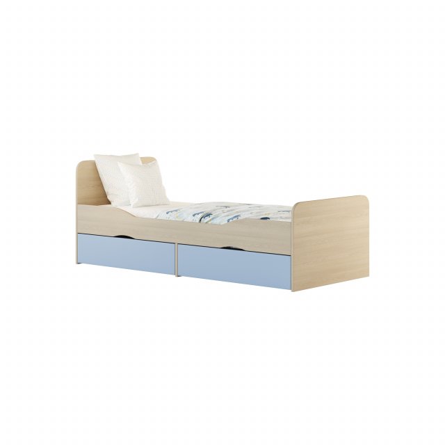 Bed for teenagers Furniture Formula Delta 3D Model .c4d .max .obj .3ds .fbx .stl .blend 