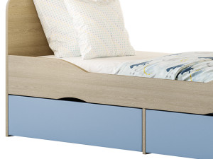 Bed for teenagers Furniture Formula Delta 3D Model