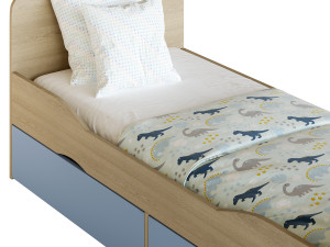 Bed for teenagers Furniture Formula Delta 3D Model
