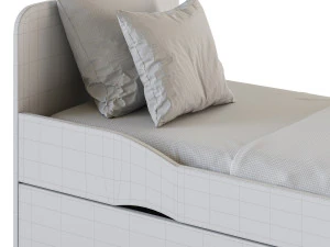 Bed for teenagers Furniture Formula Delta 3D Model