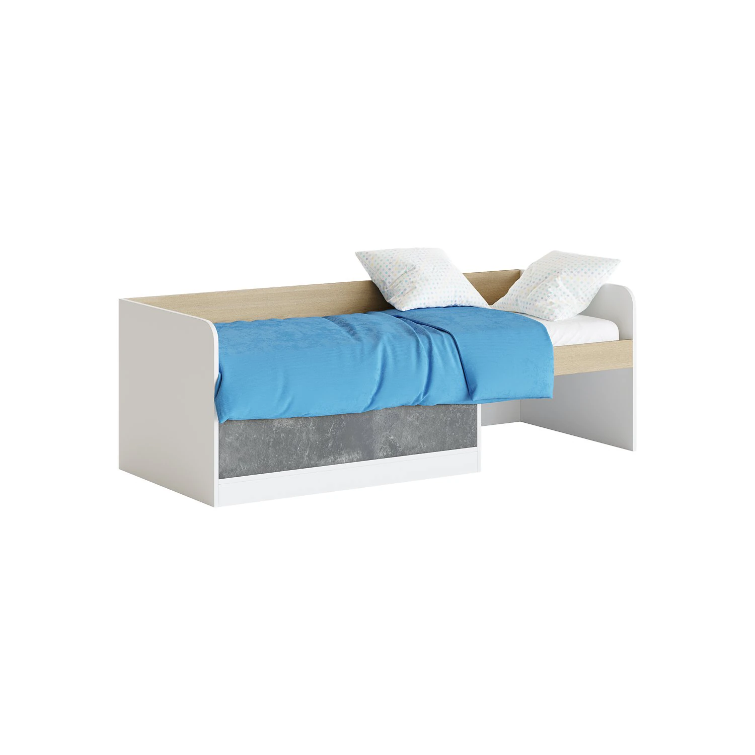 Combined bed TriYa Charlie 3D Model .c4d .max .obj .3ds .fbx .stl .blend 