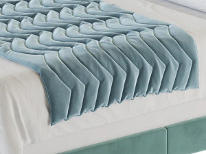 Boyd Sleep Valencia Velvet Upholstered Platform Bed 3D Model