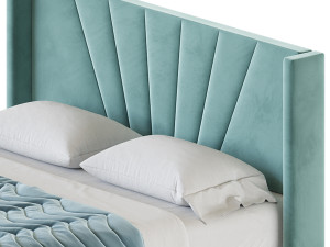 Boyd Sleep Valencia Velvet Upholstered Platform Bed 3D Modell