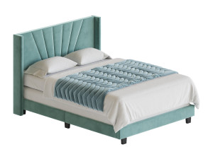 Boyd Sleep Valencia Velvet Upholstered Platform Bed 3D Modell