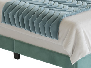 Boyd Sleep Valencia Velvet Upholstered Platform Bed 3D Modell