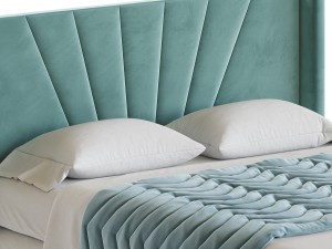 Boyd Sleep Valencia Velvet Upholstered Platform Bed 3D Modell