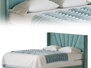 Boyd Sleep Valencia Velvet Upholstered Platform Bed 3D Modell