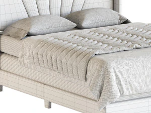 Boyd Sleep Valencia Velvet Upholstered Platform Bed 3D Model