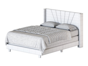 Boyd Sleep Valencia Velvet Upholstered Platform Bed 3D Modell