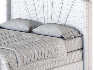 Boyd Sleep Valencia Velvet Upholstered Platform Bed 3D Modell