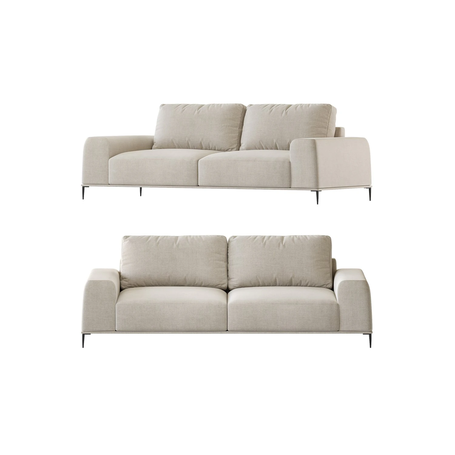Montado Sofa 3D Model .c4d .max .obj .3ds .fbx .stl .blend 