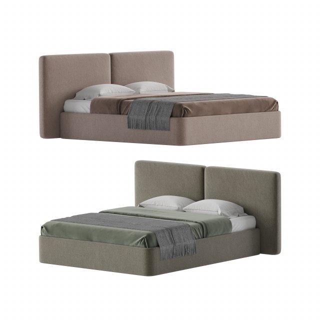 Tadao bed with compartment 3D Model .c4d .max .obj .3ds .fbx .stl .blend 