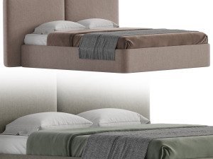 Tadao bed with compartment 3D Model