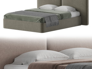 Tadao bed with compartment 3D Model