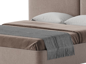 Tadao bed with compartment 3D Model