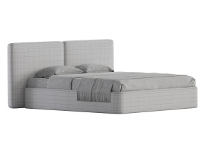 Tadao bed with compartment 3D Model